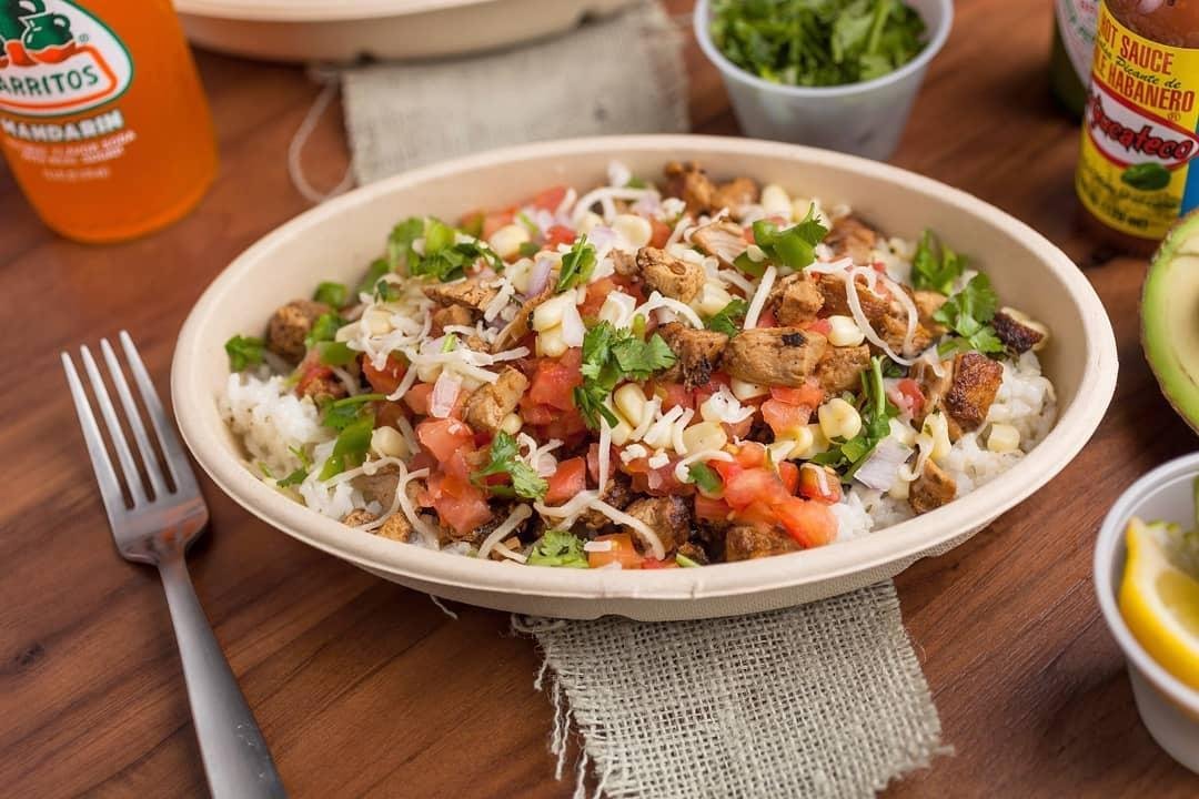 Chicken burrito bowl from DosBros Fresh Mexican Grill in Marietta, GA