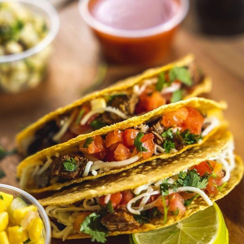 Crispy Corn Tacos with Carnitas